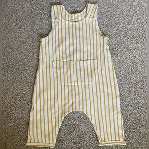 Pehr Yellow Striped Overalls
